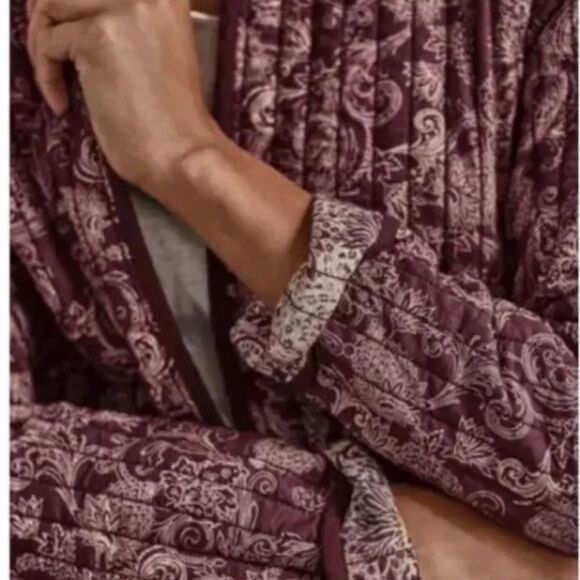 J. Jill Reversible Quilted Jacket in Almond Folklore Vine - Picture 3 of 8